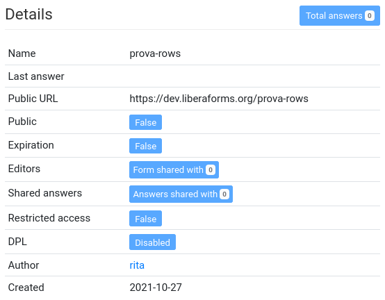 Admin form details