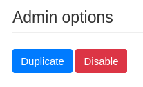 Admin options